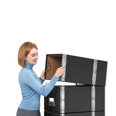 Bankers Box StaxOnSteel Storage Box Drawer Legal Steel Frame Black 6 Carton — view 2