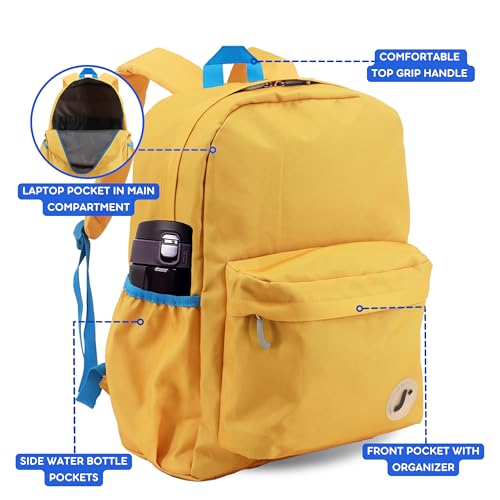 Image of J World Oz Middle School Backpack for Kids. Cute Laptop Bookbag for Girls Boys, Kumquat