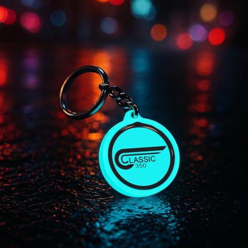 Image of Mi Glow Store Glow in Dark Keychain for Bike Men | Gift for Man | Bike Accessories | Charges in Light Glows in Dark | Key chain for Bike