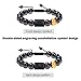 SUMMER LOVE Zodiac Bracelet for Men Women 10mm Natural Black Onyx Stone Star Sign Constellation Horoscope Bracelet Gifts (Pisces)