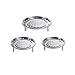YUEMING 3 Pezzi Vapore Vassoio Rotondo, Steamer Rack in Acciaio Inoxcon Gambe Rimovibili, Accessori Cottura Ripiano Vassoio Vapore, Fumante Rack per Cucina Instant Pot Pentola a Pressione 20 22 24cm