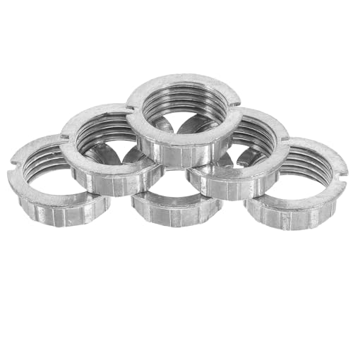 GRIRIW Lot de 6 Anneaux de Douille G9 en Alliage Argenté Adaptateurs pour Abat-Jour Compatibles Ampoules Halogènes et LED Bagues d'Adaptation pour Lampes de Table et Lampadaires