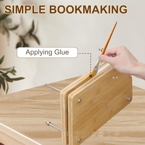 Buchbinder Set Buchbindeset Buchbindetuch-Set Buchbinderei Werkzeuge Set Buchbindewerkzeuge mit 30x19,2cm Buchpresse,Buchbinderleinen,Buchreparaturtuch,Falzbeine zum Reparieren Alter Bücher,Buchbinden