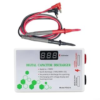HOHOVYVY Déchargeur de condensateur numérique 10-1000 V Appareil de mesure haute tension pour test de tension avec écran LCD et décharge rapide (bleu)