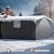 Softkiss 10x12 FT Outdoor Storage Shed, Metal Garden Shed - Tool Storage Sheds with Lockable Doors & 1 Clear Window, Waterproof Outside Storage Building for Backyard, Patio (Black; Floor Not Included)