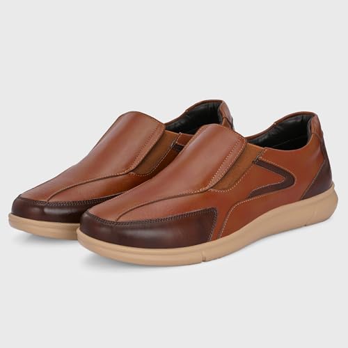 Image of Centrino Office Loafers for Man | Casual Shoes for Men Stylish | Slip-On with Cushioned Insole | Lightweight Comfortable | Loafer Shoes for Men | Hand-Stitched Moccasin Design | Mens Shoes Professional (9517)