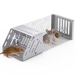 Humane Rat Trap, Automatic Continuous Cycle Live Animal Cage Trap for Mouse/Rat/Squirrel Trap for Indoor & Outdoor, Easy to Catch and Release, 14.6"x5.7"x4.3"