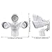 LEONLITE COB LED Security Lights Motion Sensor, Aluminum Flood Lights Outdoor, 3 Modes Motion Detector+Dusk to Dawn+Switch Control, 100-277V, Adjustable 3-Head, IP65, ETL, 5000K Daylight, White