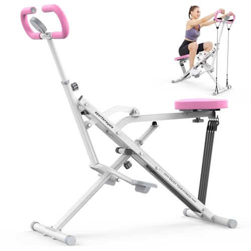 Sportsroyals Pink Squat Machine Rowing Machine for Home 2
