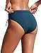 13 Best Swimsuit Bottoms That Fit Like Underwear for Women Over 50 17 CRZ YOGA High Waisted Ruched Bikini Bottoms for Women - Adjustable Side Tie Bathing Swim Full Coverage Swimsuit Briefs Insignia Blue X-Large