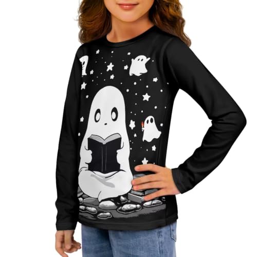 Image of Long Sleeve Shirts for Girls Casual Crewneck Tops Fall Winter Outfits for 3-16 Years Old