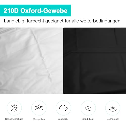 APOMOONS Wäschespinne Schutzhülle Hülle, Abdeckung für Leifheit Wäschespinne, überzug mit Reißverschluss Kordelzug 210D wasserdichte und UV-Beständig Reißfeste und Wetterfeste Schutzhaube 160x15x15cm