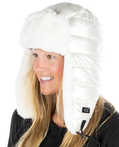 Funky Junque Puffer Trapper Hat - Ivory cover