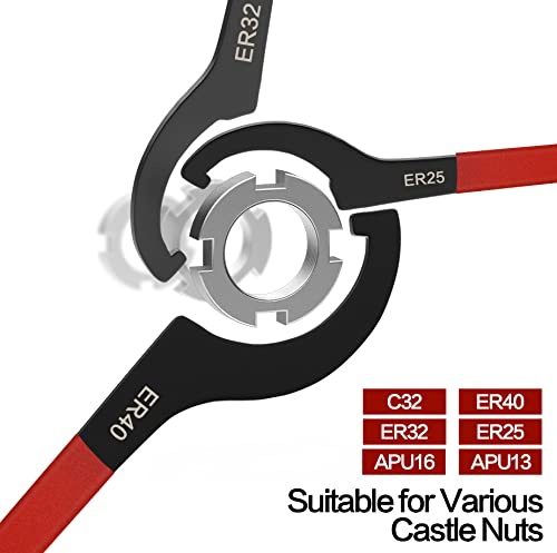 Ayqwe Spanner Wrench Set, 6Pcs Coilover Wrench, C-Shape Shock Spanner Wrench Hook Wrench Tools Steel Spanner, For Suspension System And Shock Adjustments #TOP5