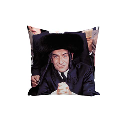 Fabulous Housse de Coussin Photo de Star Célébrité Louis De Funès Acteur Français Vieux Cinéma Original 5 Rabbi Jacob 40x40cm