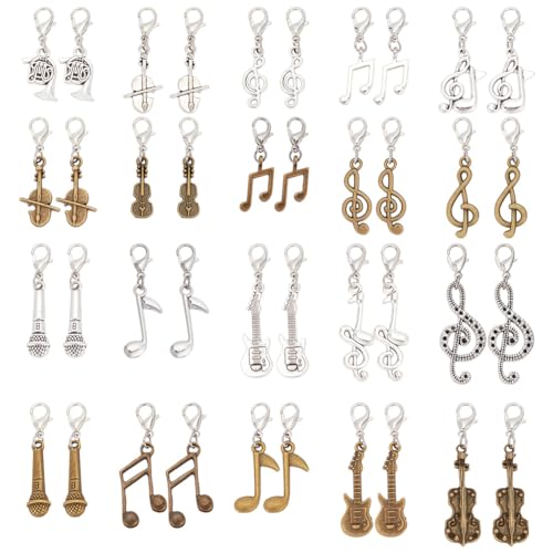 GOMAKERER 40 Piezas de 20 Estilos de Música Con Cremallera,