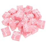 SOIMISS 24 Piezas Caja de Almacenamiento para Joyas de Papel Rosa Diseño Elegante y Organizador de Collares Adecuado para Cumpleaños y Recepciones