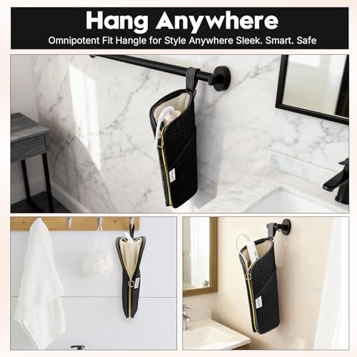 Bolsa organizadora para herramientas de cabello negra miniatura 3