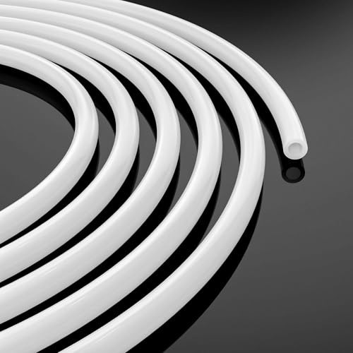 PTFE schlauch 2,5mm ID × 4mm OD,5 Meter 3D Drucker PTFE Teflon Tube,für Bambu Lab X1/X1C/A1/A1mini/P1P/P1S/A1/A1 Mini, für Creality Ender3 V3/ K1/K1 Max,für Direktantrieb Extruder (5 Meter PTFE)