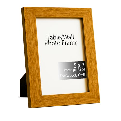 Image of Photo Frames For Table | Bright Orange Photo Frame 5x7 inch | Durable Wooden Frame | Cheerful Orange Frames For Wall Decor | Charming Small Photo Frame Gift