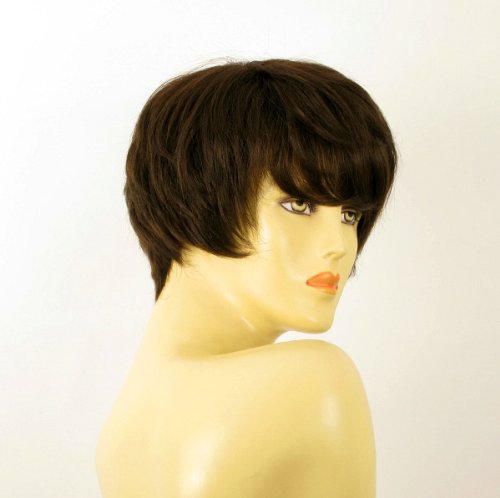 short wig for women 100% natural hair chocolate brown ref WENDY 6 PERUK