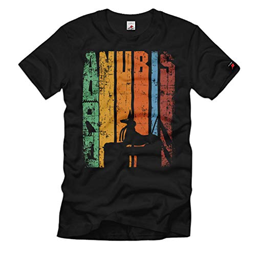 T-shirt pour chien noir Anubis Dieu des morts XXXXX-Large coton confortable vêtement grand canidé