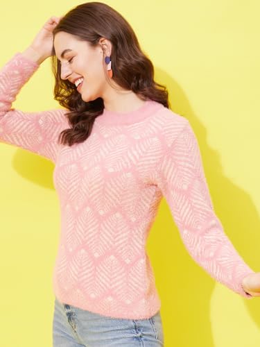 Image of Modeve Round Neck Casual Women Sweater||Winterwear|| Pink