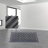 Felpudo de entrada versátil para uso en interiores o exteriores, alfombrilla de puerta de bienvenida con cierre impermeable y duradero para entrada de patio de garaje(Size:120x180 Cm