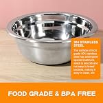 2 Pack 7.2" Stainless Steel Dog Bowls 50oz Thickened Durable Replacement Dog Food Bowls for Food and Water, Fit for COMESOON Bowl Stand DB-B01/DB-B03 - Image 4