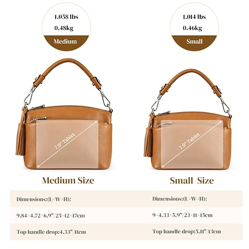 Bolso de cuero genuino para mujer S-ZONE miniatura 3