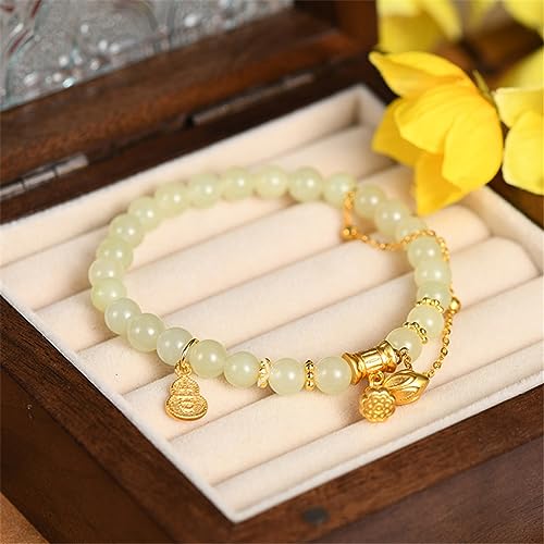 Bracelet de corde en jade Hetian ajustable contre l'inconfort - 5