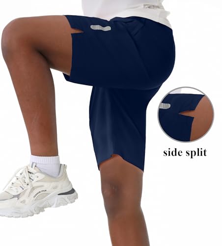 EXARUS Boys Athletic Shorts 4"/6" Quick Dry Lightweight Adjustable Elastic Waist Pockets Basketball Soccer Running4