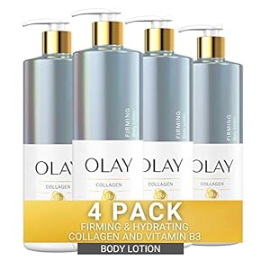 Olay Hydrating & Firming Body Lotion for Women with Collagen 17 fl oz Pump Pack of 4