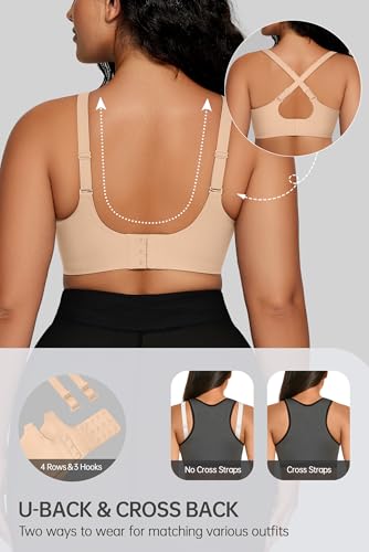 Image of OEAK Women Comfortable Jelly Bras No Underwire Seamless Full Coverage Bralette Buttery Soft Convertible Everyday Tshirt Bra