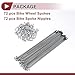 TUCKBOLD 72 Set 14G Bicycle Spokes 150mm Bike Wheel Spokes Carbon Steel Galvanized Silver Tone