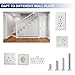 130Pcs Wall Plate Screws Kit, #6-32 Outlet Cover Screws,Switch Plate Fasteners,Electrical Panel Screws,4 Length 3/8