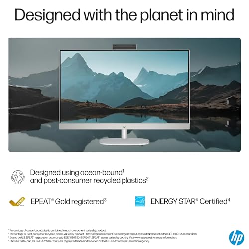 Image of HP 27 inch All-in-One FHD IPS Touchscreen Anti-Glare Computer, Intel 12-Core Ultra 7 155U Processor, 16GB DDR5 RAM, 512GB SSD, Wireless Mouse & Keyboard, Wi-Fi, RJ45, ZYN HDMI Cable, Windows 11 Pro