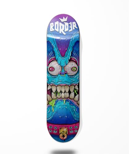 Border monopatín Skate Skateboard Deck Tabla - Big Monster Blue 8.5