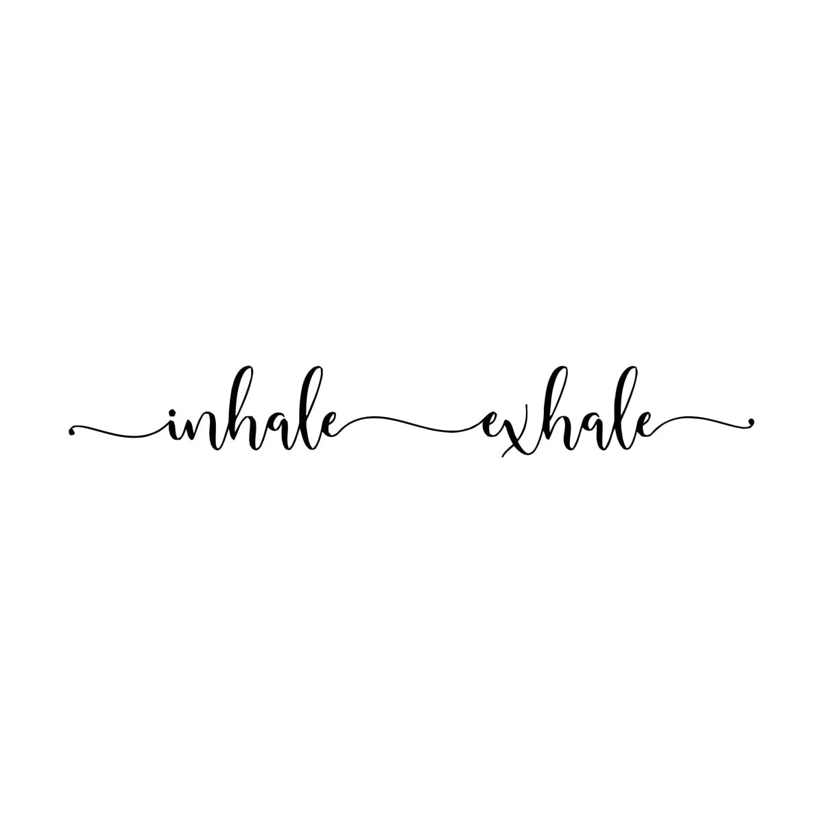 Inhale Exhale Yoga Studio Wall Sticker Zen Meditation Relax Inspirational Quote Wall Decal Bedroom Decor Small - 8x56cm โ image 1