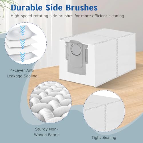 Image of Accessories Replacement for Roborock Qrevo S Pro /QV 35A / QV 35S | QR 598 / QR 798 Robot Vacuum, 2 Main Brushes, 6 Mop Cloths, 4 Filters, 6 Side Brushes, 4 Dust Bags, 2 Tools