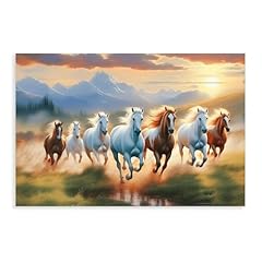 Seven Running Horses Painting Vastu Wall Art Poster 7 Lucky Horse Pictures 10