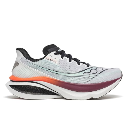 Saucony Tenis Endorphin Azura para hombre, Blanco/Carmín, 9