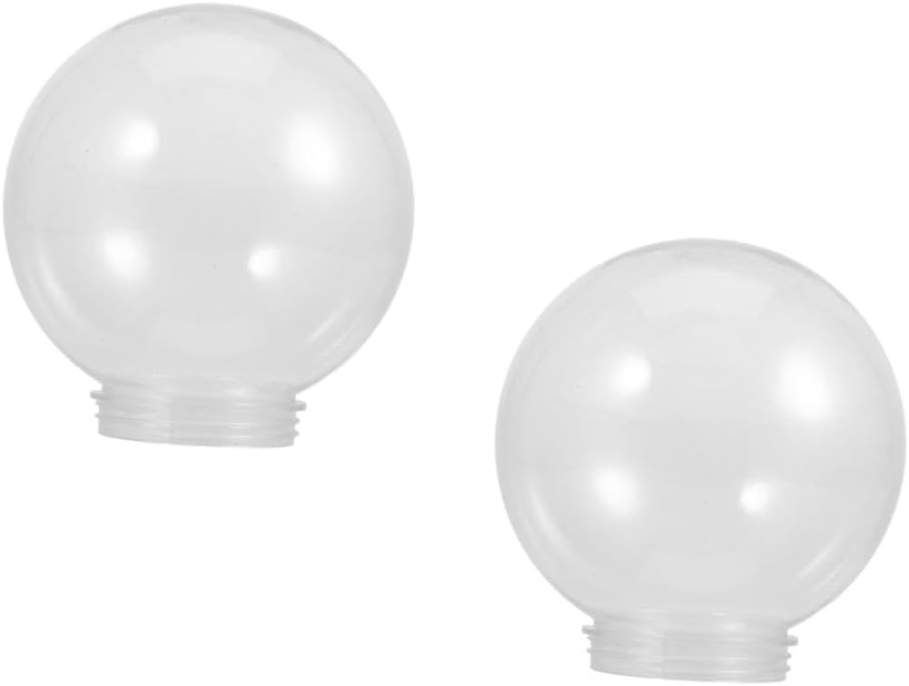 PRETYZOOM 2pcs Round Acrylic Lampshade Street Acrylic Lampshades for Light Covers Adornment