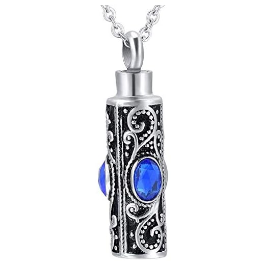 Minnesmärken För Katter Gratis Tratt & Användarhandbok! Three Red Crystal Cremation Urn Necklace For Ashes Keepsake Rostfritt Stål Memorial Pendant-B