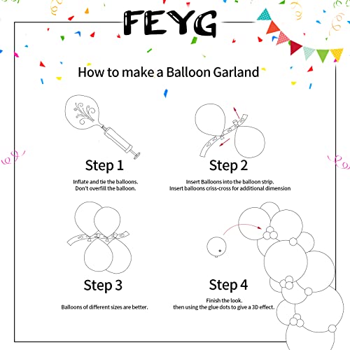 Blue Balloons Garland Kit, Blue Orange Balloon Arch Kit With White Balloons, Latex Balloons Party Balloons For Birthday Decorations Wedding Baby Shower Engagement Graduation Decorations Party Supplies #TOP2