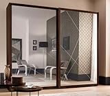 Largeur: 295 cm Casa Padrino Armoire de Chambre de Luxe Marron 295 x 67 x H. 250 cm - Armoire en Bois Massif avec 2 Portes coulissantes - Mobilier de Chambre - Qualité de Luxe - Fabriqué en Italie