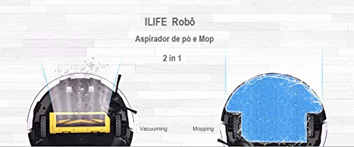 Robô com dois modos de limpeza: Aspirador de pó e mop microfibra inteligente. Ideal para piso frio, laminado ou madeira, além de carpete fino. 6 Robô com dois modos de limpeza: Aspirador de pó e mop microfibra inteligente. Ideal para piso frio, laminado ou madeira, além de carpete fino. - Imagem 6