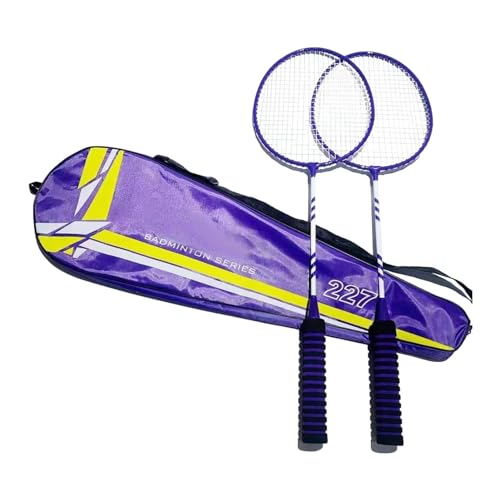 Joberio Ensemble de Raquettes de Badminton - Ensemble de Remplacement de Raquettes de Badminton pour 2 Joueurs - Jeux de Jardin de Badminton légers, antidérapants et Robustes pour l'extérieur, Le