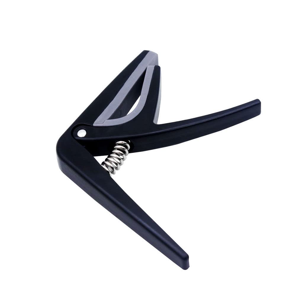 BATLAM Capotasto Professionale, Morsetto a Cambio rapido, capotasto per Chitarra Hawaii a 4 Corde, Accessori per Parti di Chitarra Capo in ABS, Nero (Nero)