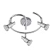 Produktbild Trango 3-flammig LED Deckenleuchte TG2890-038G Deckenlampe I Wohnzimmer Lampe I Deckenstrahler incl. 3x 3 Watt GU10 LED Leuchtmittel, 3000K warmweiß, Deckenstrahler, Deckenspots, Spots